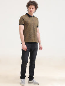 Jacquard Slim Polo T-Shirt