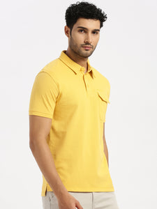 After Hours Pique Mercerised Octre Cotton Solid Polo Shirt