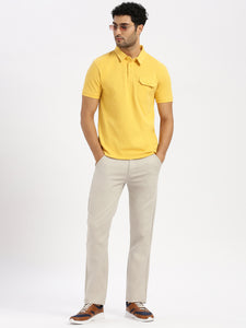 After Hours Pique Mercerised Octre Cotton Solid Polo Shirt