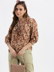 Corn Stalk Tie-Up Blouse