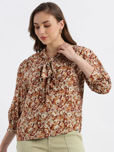 Corn Stalk Tie-Up Blouse