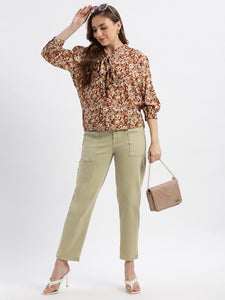 Corn Stalk Tie-Up Blouse