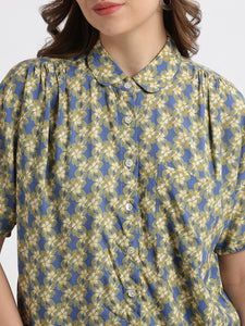 Greek Blue 30'S Rayon Shirt