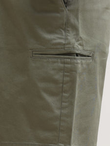 Regular Fit woven Olive Casual Cotton Short