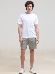 Regular Fit woven Pista Casual Cotton Short