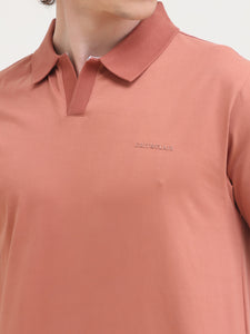 After Hours Mercerised Cedar Wood Cotton Interlock Polo T-Shirt