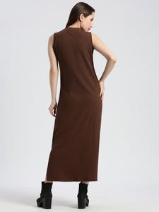 Slim fit Camel Dress