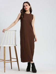 Slim fit Camel Dress