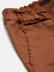 High Rise Straight Brown fit Denim Jeans