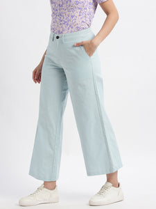 High Rise Powder Blue Trouser