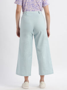 High Rise Powder Blue Trouser