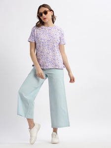 High Rise Powder Blue Trouser