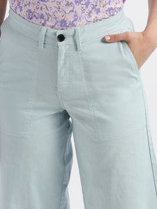 High Rise Powder Blue Trouser