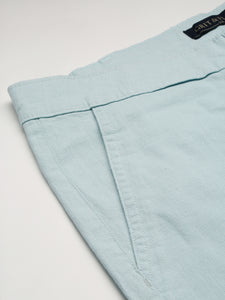 High Rise Powder Blue Trouser