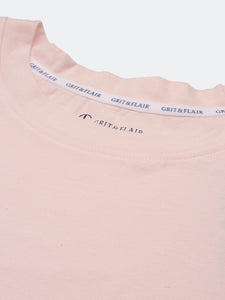 Basic Round Neck Pastel Pink Regular fit T-shirt