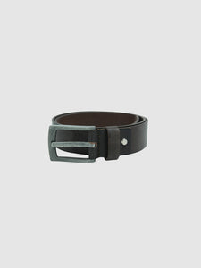 Dark Olive Nickle Buckle Leather Casual Belt