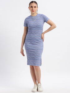 Manor Blue Slim Fit Dress