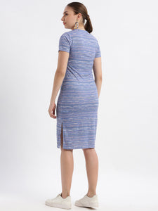 Manor Blue Slim Fit Dress