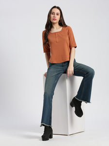 Scoop neck Sandstone Casual Top