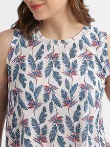 All Over Floral Print Sleeveeless Top