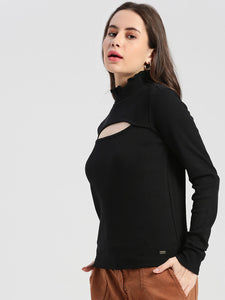 Rib Top With Cut-Out Detail