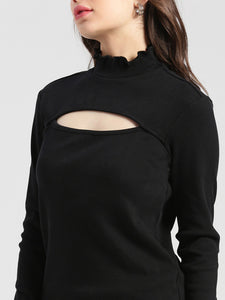 Rib Top With Cut-Out Detail