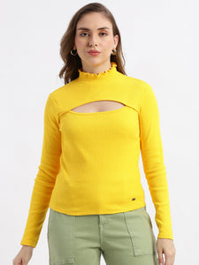 Rib Top With Cut-Out Detail