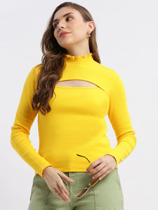 Rib Top With Cut-Out Detail