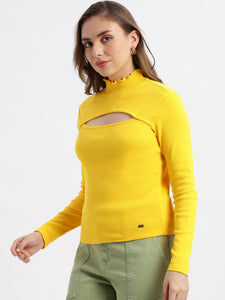 Rib Top With Cut-Out Detail