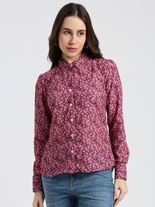 Pure Crepe Floral Aop Shirt