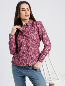 Pure Crepe Floral Aop Shirt