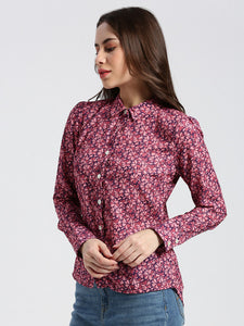 Pure Crepe Floral Aop Shirt