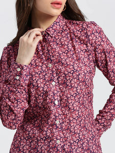 Pure Crepe Floral Aop Shirt