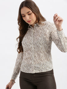 Pure Crepe Floral Aop Shirt