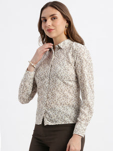 Pure Crepe Floral Aop Shirt