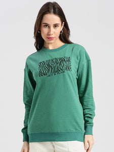 Animal Print Embroidery Sweatshirt