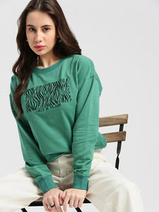 Animal Print Embroidery Sweatshirt