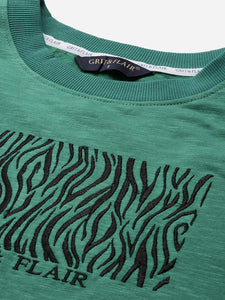 Animal Print Embroidery Sweatshirt