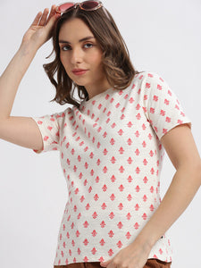 Khadi Print Casual T-Shirt